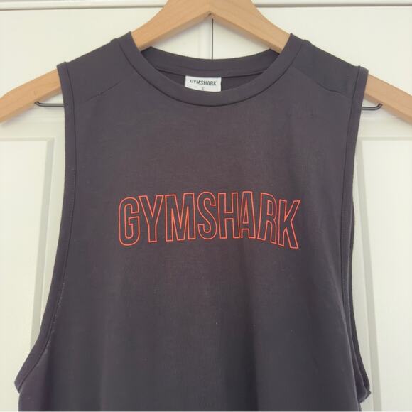 Gymshark sleeveless athletic tank top gym workout black orange Athleisure active - Picture 3 of 9